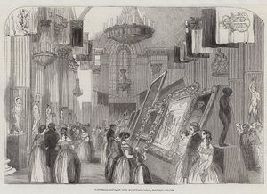 Conversazione, dans la salle égyptienne, Mansion House (gravure) - English School