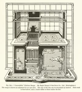 Cuisinière de cuisine convertible, par Eagle Range and Gas Stove Company, Birmingham