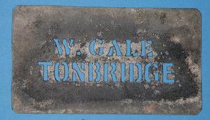 Pochoir en cuivre de W. Gale, Tonbridge - English School