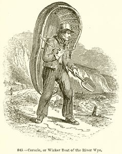 Coracle, ou bateau en osier de la rivière Wye - English School