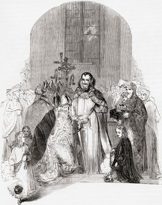 Couronnement de Henri IV, de Old England: A Pictorial Museum, pub. 1847 - English School
