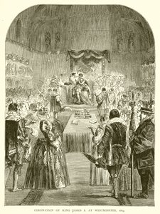 Couronnement du roi Jacques Ier à Westminster, 1603 - English School