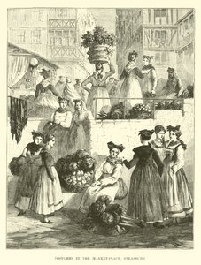 Costumes sur la place du marché, Strasbourg - English School