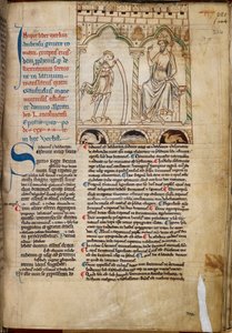 Le jeune Merlin prophétisant devant le roi Vortigern, illustration des 