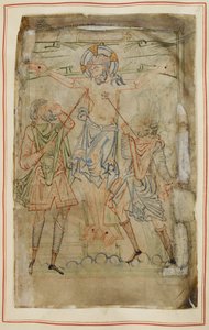 La Crucifixion, du Psautier de Tiberius, c.1050 - English School
