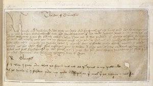 Première lettre survivante de Richard à Sir John Say - English School