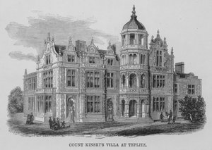 Villa du comte Kinski à Teplitz (gravure)