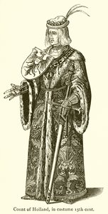 Comte de Hollande, en costume du 15e siècle - English School