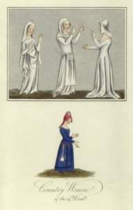 Femmes de campagne du XIVe siècle - English School