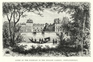 Cour de la fontaine dans le jardin anglais, Fontainebleau - English School