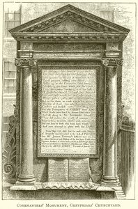 Monument des Covenanters, cimetière de Greyfriars - English School