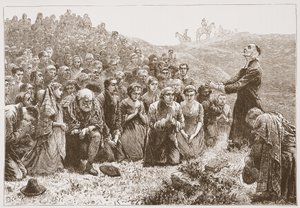 Covenanters adorant sur les rives de la Whitadder, illustration de L