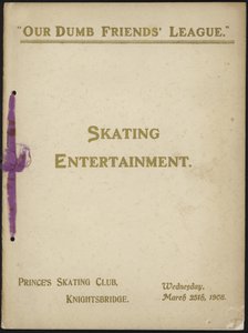 Couverture du programme de patinage de Our Dumb Friends League