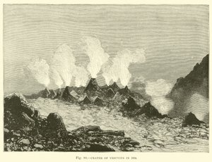 Cratère du Vésuve en 1834 - English School