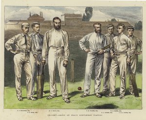 Cricket - Groupe de joueurs de cricket distingués - English School
