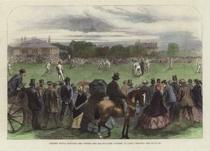 Match de cricket entre les United et All-England Elevens