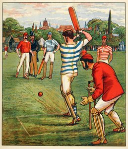 Cricket, des Sports et Jeux britanniques, pub. vers 1880