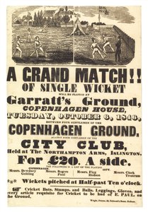 Match de cricket, 6 octobre 1846 - English School