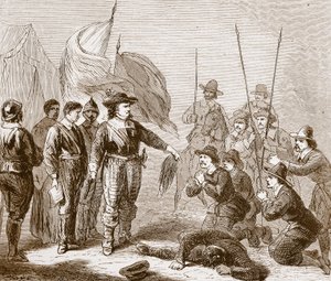 Cromwell réprimant la mutinerie dans l