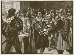 Cromwell dissolvant le Long Parlement (illustration de Cassells Illustrated History of England)