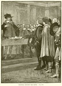 Cromwell refusant la couronne - English School