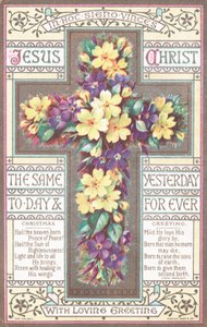 Croix avec des fleurs - English School