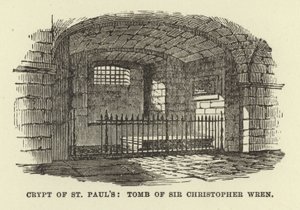Crypte de St Paul, tombeau de Sir Christopher Wren - English School
