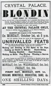 Crystal Palace. Blondin. Le Héros du Niagara - English School