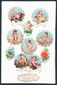 Carte de Saint-Valentin avec Cupidon