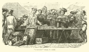 Étal de curiosités à Rome