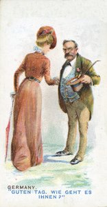 Salutation coutumière en Allemagne, 1907
