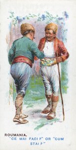 Salutation coutumière en Roumanie, 1907 - English School