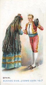 Salutation coutumière en Espagne, 1907 - English School