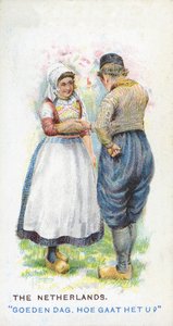 Salutation coutumière aux Pays-Bas, 1907 - English School