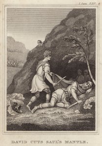 David coupe le manteau de Saül - English School