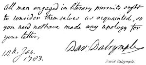 David Dalrymple - English School