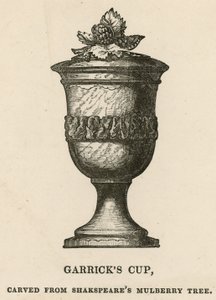 La coupe de David Garrick, sculptée dans le mûrier de William Shakespeare - English School