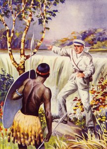 David Livingstone aux chutes Victoria
