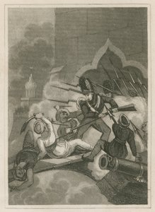 Mort de Tippoo Sahib au siège de Seringapatam, Inde, 1799 - English School