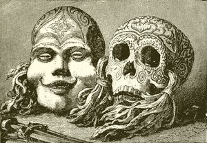 Crânes Dyak décorés