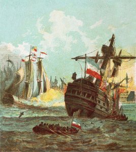 Défaite de la flotte hollandaise - English School