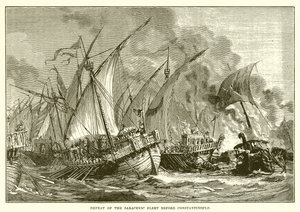 Défaite de la flotte sarrasine devant Constantinople - English School