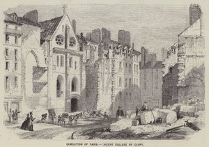 Démolition de Paris, Ancien Collège de Cluny (gravure)