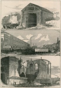 Démolitions pour les extensions du Great Eastern Railway à Broad Street - English School