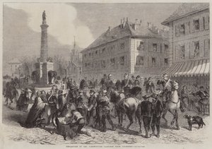 Départ de la garnison piémontaise de Chambéry (gravure) - English School