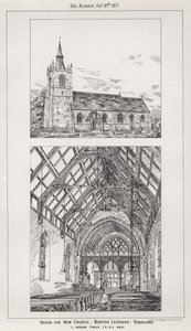 Design pour la nouvelle église, Burton Leonard, Yorkshire - English School