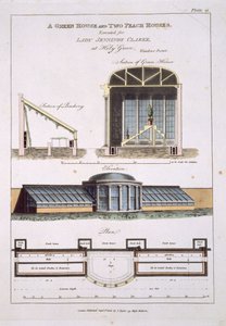Conception pour une serre et deux maisons de pêchers, 1806 - English School