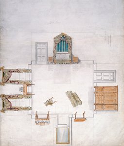 Conception pour une chambre à coucher, par Gillow & Company - English School