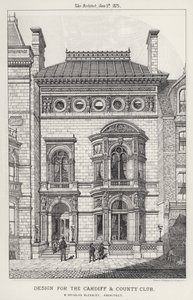 Projet pour le Cardiff and County Club (gravure) - English School