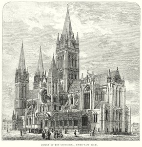 Projet de la cathédrale, vue sud-est (gravure) - English School